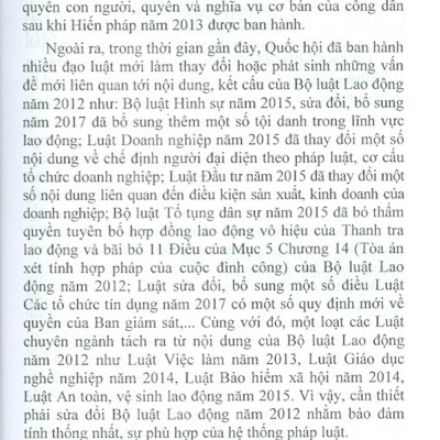 Những Nội Dung Mới Của Bộ Luật Lao Động Năm 2019