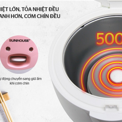 Nồi cơm điện 1.2L SUNHOUSE SHD8217W - Hàng chính hãng