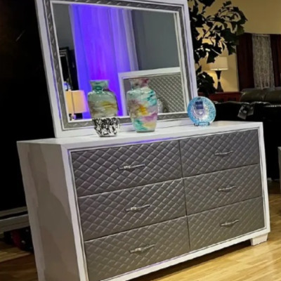 Tủ 6 ngăn kéo bọc nệm Juno Sofa KT Ngang 165 x Sâu 46 x Cao 100cm