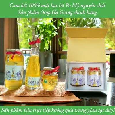 BỘ QUÀ MẬT ONG BẠC HÀ OCOP HÀ GIANG CHÍNH HÃNG, MẬT ONG BẠC HÀ PO MỶ VIETGAP CAO NGUYÊN ĐÁ HÀ GIANG