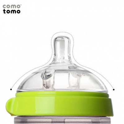 Bình sữa silicone Comotomo 150ml - Xanh