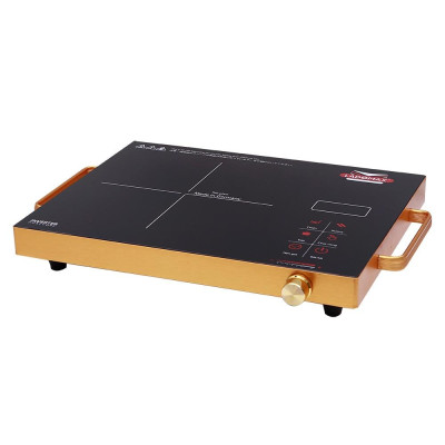 [Hàng chính hãng]Bếp Điện Hồng Ngoại Ladomax Ha666 khung tay cầm màu vàng, công suất 2200W