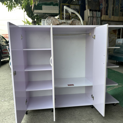 Tủ áo nhựa màu trắng Tundo ngang 1m45 x cao 1m2 x sâu 45 cm
