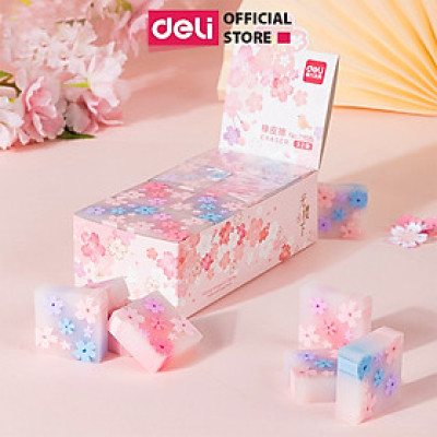 Gôm tẩy hình hoa anh đào Nhật Bản Deli -1 chiếc - dành cho học sinh - 71135 / 71136
