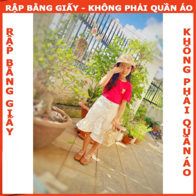 Rập giấy A0 set chân váy áo croptop bé gái mã R25 (BẢN VẼ)