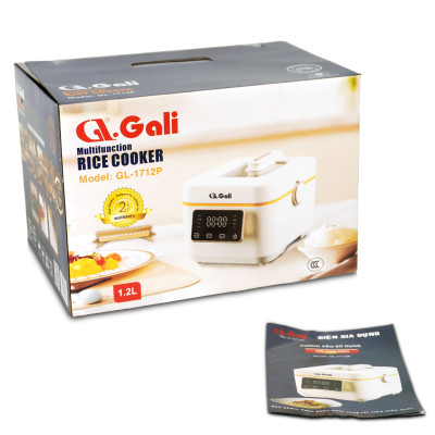 Nồi cơm điện Gali GL-1712P Dung tích 1.2L. Thiết kế đa chức năng nấu, nhỏ gọn, nắp có thể tháo rời. Lòng nồi siêu dày, giữ nhiệt tốt. Hàng chính hãng bảo hành 24 tháng
