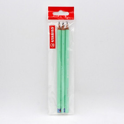 Bộ bút chì gỗ STABILO Schwan pastel 421 2B thân tròn - Bộ 2 bút thân màu hồng + Gôm tẩy  ER193 + Chuốt chì PS4538 (PC421R-C2S+)