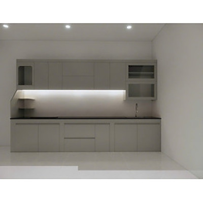 Tủ bếp nhựa trên/ dưới giao lắp tận nhà Tundo Ngang 2m5 x Bếp dưới cao 80 x Bếp trên 70 cm