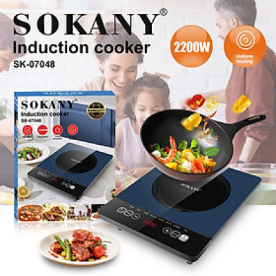 Bếp điện từ CẢM ỨNG SOKANY SK-07048 công suất 2200W, bếp từ đơn đa năng với 8 chế độ nấu - HÀNG CHÍNH HÃNG