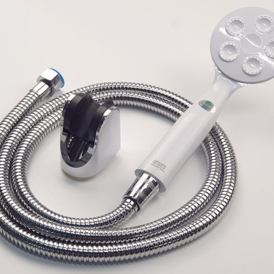 Bộ tay dây sen siêu tăng áp nhựa ABS trắng Eurolife EL-116SH