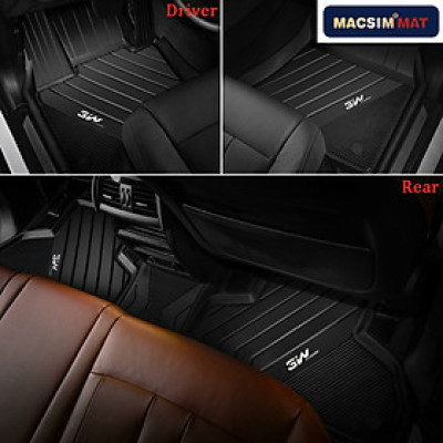 Thảm lót sàn xe ô tô BMW New X6 2019-đến nay nhãn hiệu Macsim 3W - chất liệu nhựa TPE đúc khuôn cao cấp - màu đen