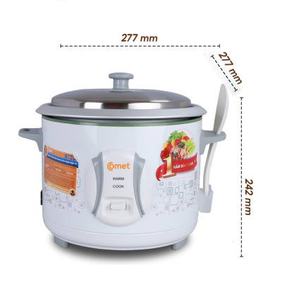 Nồi cơm điện nắp rời Comet CM8021 dung tích 1.8L – Công suất 700W, giữ nóng lâu, dễ vệ sinh – Hàng chính hãng, bảo hành 12 tháng