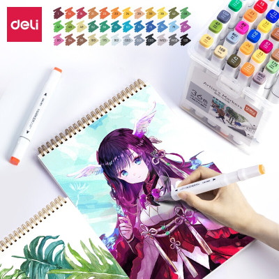 Bút Màu Marker Hai Đầu Cao Cấp Deli 70801