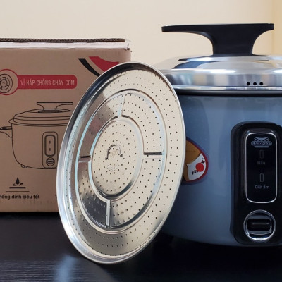 Nồi cơm công nghiệp chuyên quán 5.6L Ladomax có vỉ inox chống cơm cháy, mâm nhiệt oxi hóa cứng chống teo-Hàng chính hãng