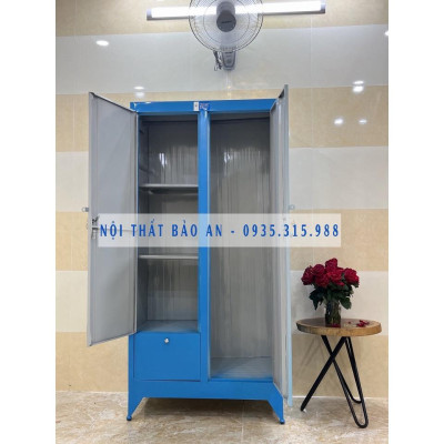 Tủ sắt quần áo giá rẻ ngang 0.9m cao 1m8