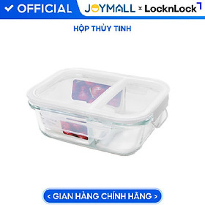 Hộp thủy tinh LocknLock BLANC bảo quản thực phẩm nhiều dung tích LLG120-Hàng chính hãng, chịu nhiệt cao, có ngăn - JoyMall