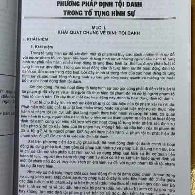 Phương pháp định tội danh với 538 tội phạm trong Bộ luật Hình sự năm 2015, sửa đổi bổ sung năm 2017 và Bộ mẫu chương trình điều hành phiên tòa hình sự sơ thẩm, phúc thẩm