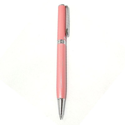 Bút Bi Kim Loại Nắp Vặn Pentel Cao Cấp Thân Hồng - Mực Xanh Pentel B811P-C