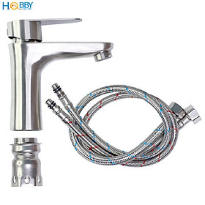 Vòi chậu rửa mặt lavabo nóng lạnh inox 304 Hobby Home Decor VRM2