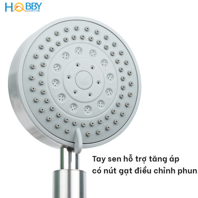 Vòi hoa sen cầm tay 5 chế độ inox 304 có dây sen Hobby Home Decor BST1