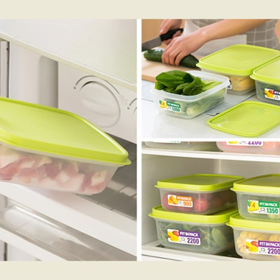 Set 03 hộp thực phẩm nắp mềm Sanada Fit in Pack 150ml - Made in Japan