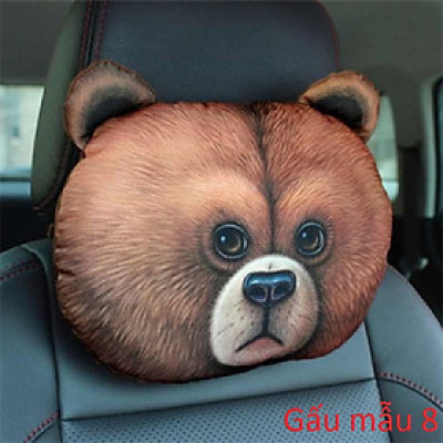 Gối tựa đầu ô tô hình thú Troll cực độc 30x22 cm