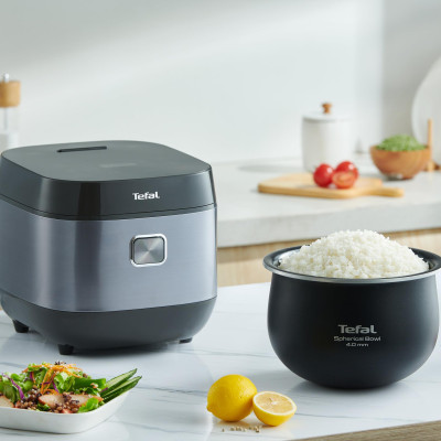 Nồi cơm điện tử Tefal 1.8L - Lòng nồi siêu dày 4mm RK776B68 - Xám - Hàng chính hãng
