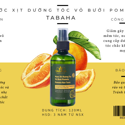Liệu Trình Dầu Gội Dầu Xả Và 2 Xịt Dưỡng Tóc Bồ Kết Vỏ Bưởi Tabaha
