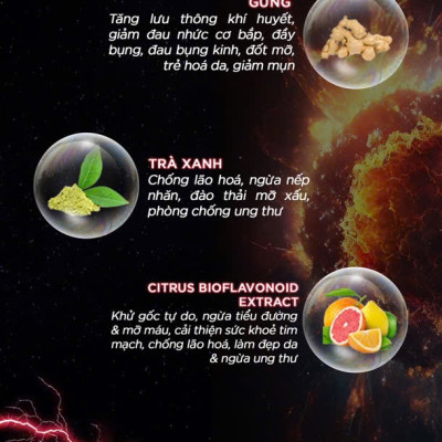 DMAXX thức uống bổ sung vitamin năng lượng không đường DAMODE 38 gói màu đỏ mỗi gói 2,2gr