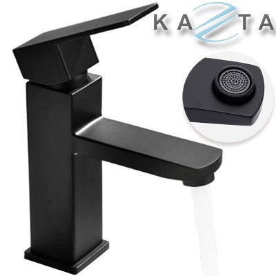 COMBO Thiết Bị Nhà Tắm Cao Cấp KAZTA KZ-CBT16X: Bồn cầu xám viền vàng, Sen tắm đứng phím đàn, Gương đèn, Lavabo âm bàn đá 2 tầng và phụ kiện khác