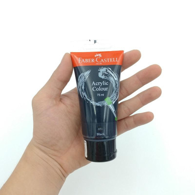 Tuýp Màu Vẽ ACRYLIC 75ML BLACK (Đen) Faber 187599
