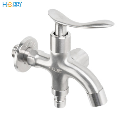Củ sen lạnh đa năng 2 van xả inox 304 xước Hobby home decor CS4 ren 21