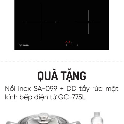 Bếp kính âm 2 từ MH-02I N - Tặng nồi + dung dịch vệ sinh mặt bếp cao cấp - Hàng chính hãng