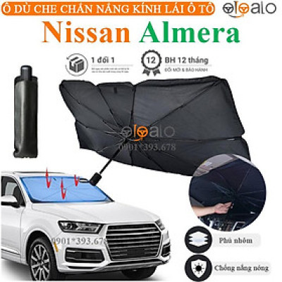 Ô dù che chắn nắng kính lái ô tô Nissan Almera vải dù tráng nhôm cao cấp ODCKL