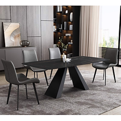 Bàn ăn cao cấp Tundo mặt đá chân A sang trọng