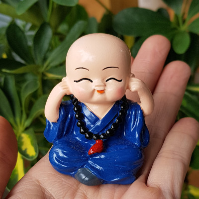 Bộ 04 chú tiểu Tứ Không đeo xâu chuỗi size 5cm - mẫu Việt Nam