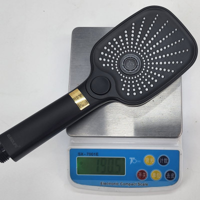 Bộ tay dây sen 3 chức năng chảy, nhựa ABS mạ đen Eurolife EL-127SH-D