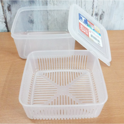 Bộ 3 hộp đựng thực phẩm Nakaya 1100ml vuông - nội địa Nhật Bản