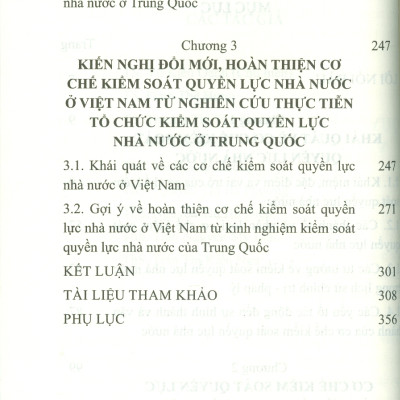 Cơ Chế Kiểm Soát Quyền Lực Nhà Nước Ở Trung Quốc Và Một Số Kinh Nghiệm Cho Việt Nam - TS. Vũ Kiều Oanh chủ biên 