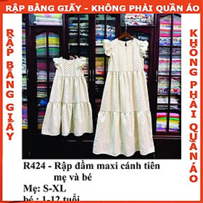 Rập giấy A0 - đầm cánh tiên cho bé R424 (BẢN VẼ)