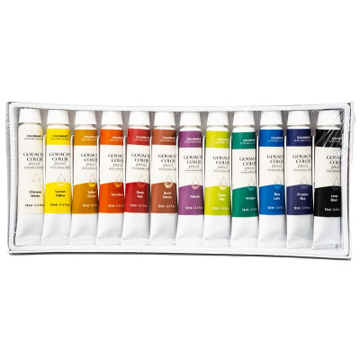 Hộp 12 Tuýp Màu Vẽ Gouache Paint 12 ml - Colormate 113264