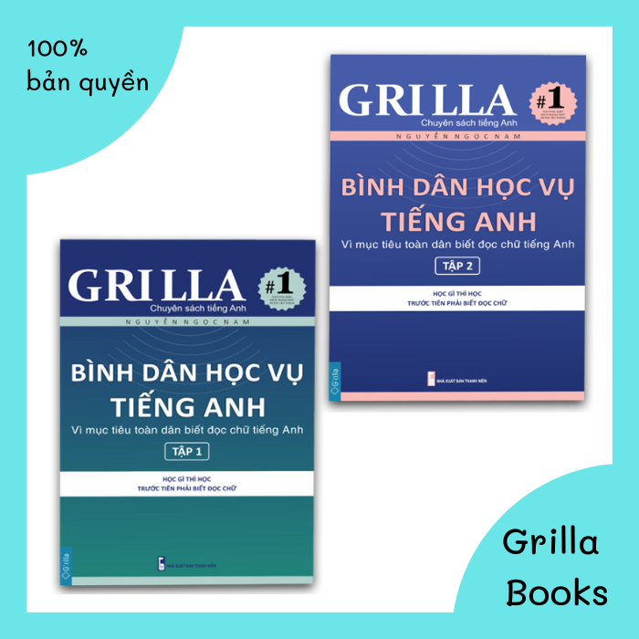 Sách - Combo Bình Dân Học Vụ Tiếng Anh Tập 1 & 2 - Tác Giả Nguyễn Ngọc Nam