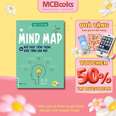 Sách - Mindmap Ngữ Pháp Tiếng Trung Theo Giáo Trình Hán Ngữ - Danh Từ - MCBooks