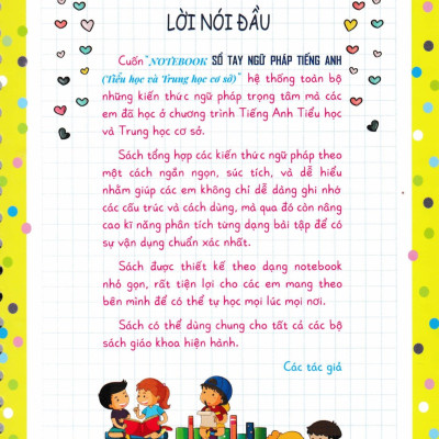 Notebook Sổ Tay Ngữ Pháp Tiếng Anh Tiểu Học Và Trung Học Cơ Sở - HA
