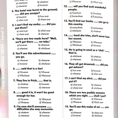 1500 Structured Tests Leve 3 (Không CD)