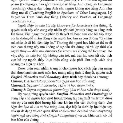Sách - Ngữ Âm Học Và Âm Vị Học Tiếng Anh - English Phonetics And Phonology