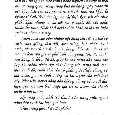 Kỹ Thuật Trồng Và Chăm Sóc Rau Gia Vị