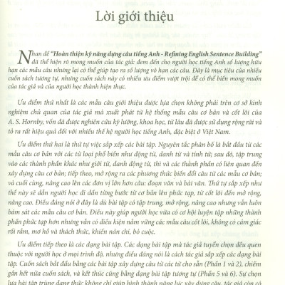 Hoàn Thiện Kỹ Năng Dựng Câu Tiếng Anh - Refining English Sentence Building