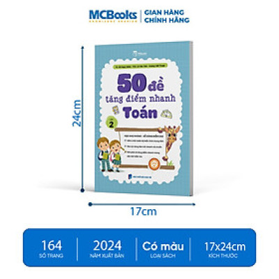 50 Đề tăng điểm nhanh Toán Lớp 2 - Bài tập nâng cao, tổng hợp kiến thức Tiểu Học