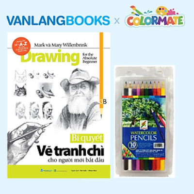 Sách Bí Quyết Vẽ Tranh Chì Cho Người Mới Bắt Đầu + Hộp 10 Cây Bút Chì Màu Nước Artist MS - Vanlangbooks x Colormate